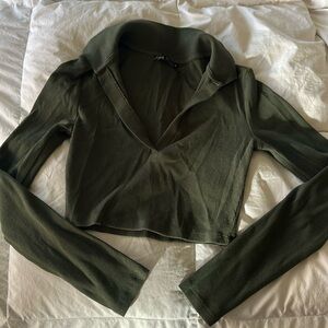 Zara collared crop top